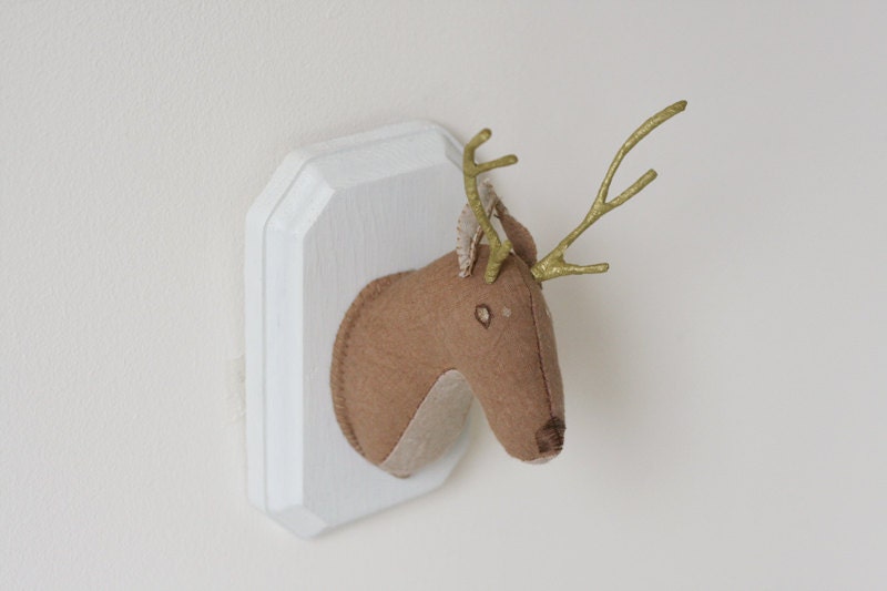 Golden Stag faux taxidermy