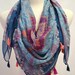 Aztec Tribal Western Abstract Print Summer Scarf Shawl Wrap With Tassels Square