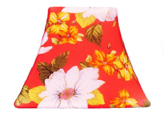 Hawaiian Orchid SLIP COVER for your existing lampshade - STRETCH to fit perfectly