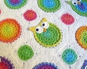 CROCHET PATTERN - Owl Obsession - a CoLorFuL owl blanket - Instant PDF Download