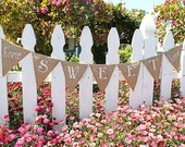 Home Sweet Home REVERSIBLE Burlap Banner or Sign - Housewarming Gift