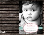 Photograph Digital Adoption Announcement Card - Customizable with scripture & photo (James 1:17)