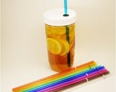 Pint and half size Mason Jar Tumbler with Lid & Straw Growler To Go Cup