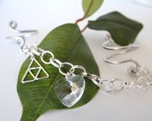 I Love Legend of Zelda Double Chain Ring with Silver Triforce