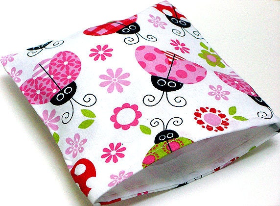 Reusable Sandwich Bag - Lady Bugs - Ready to Ship