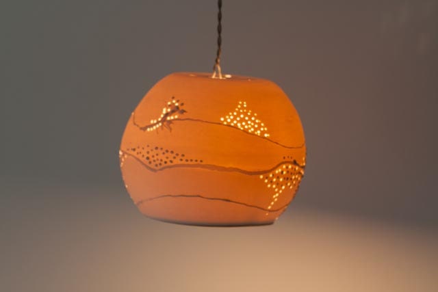 Painting Porcelain ball, Hanging lamp