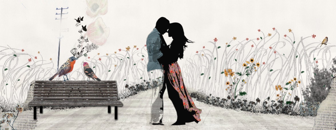 Large wall art, Love couple paintings, Canvas art, Love painting, Panoramic