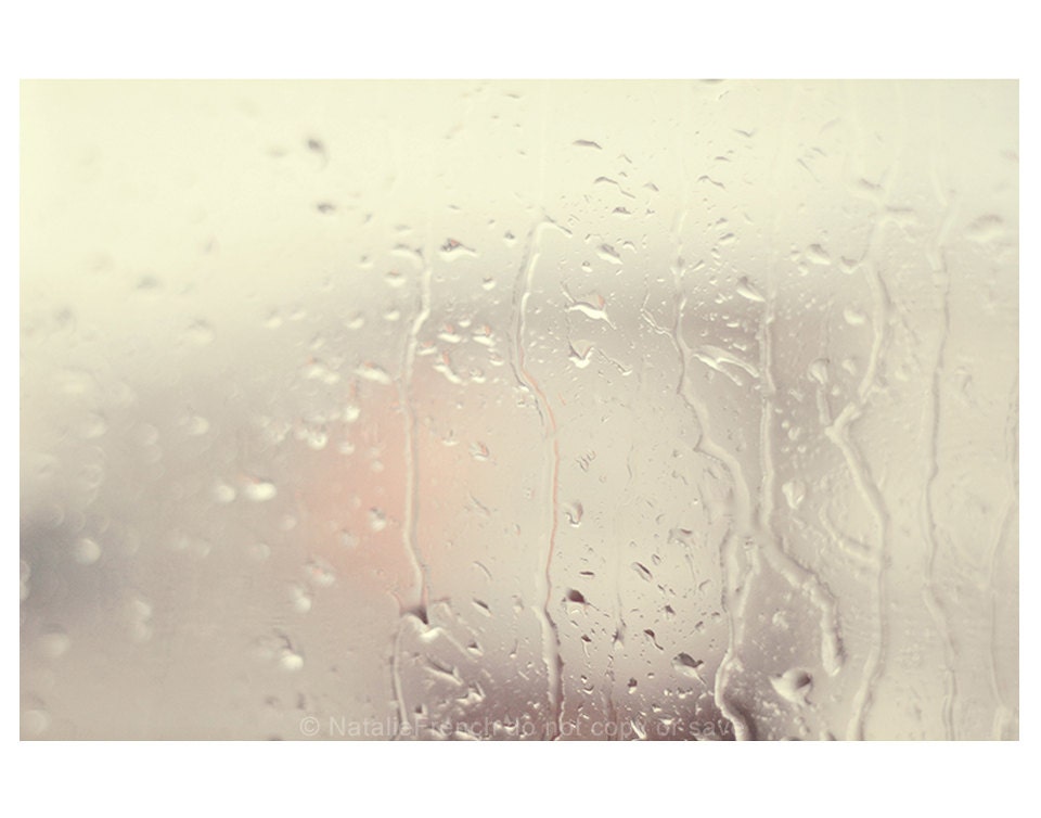 Rain drops, Bokah, Pastel, Vintage, Minimal, Simple, 10x8" Fine art Photography