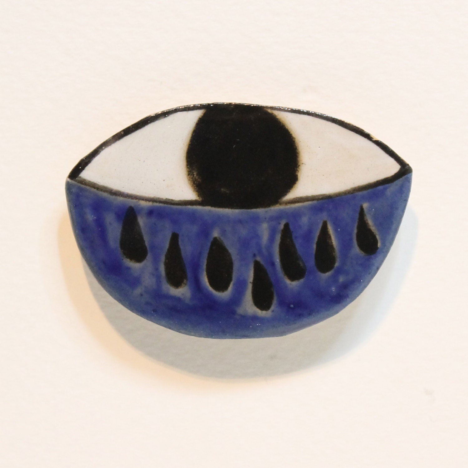 Rainy Eye-  Ceramic Brooch