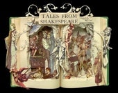 Tales From Shakespeare - Book Sculpture - Altered Book - Shadowbox FRAMED