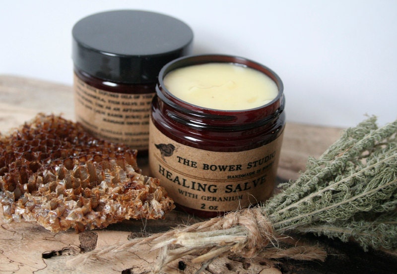 Healing Salve with Geranium - 2oz Jar
