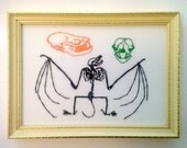Bat Study Embroidery