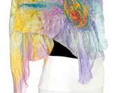 A Sweet Unfolding - Silk Cape Top - Handmade nuno felt design OOAK