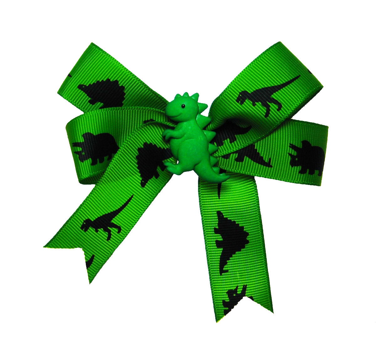 Pink Dinosaur Hair Bow Blue Orange Green Too