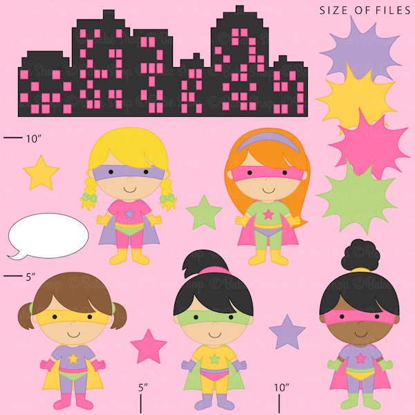 digital clipart superhero clip art super hero girls - Super Girls Clipart