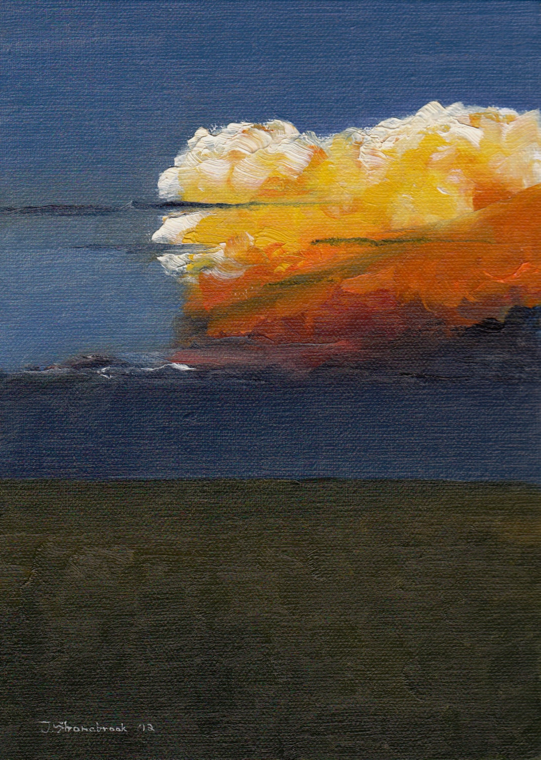 Yellow Storm - Original Oil Painting by Seminary Road Artists