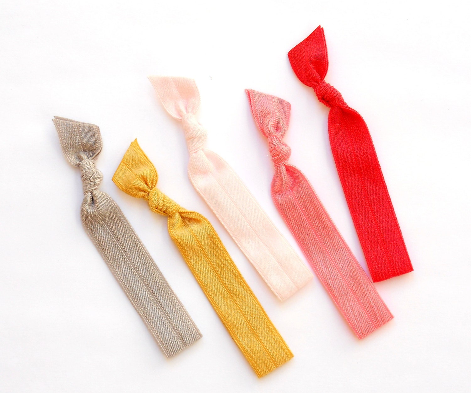 Bouquet - 5 Comfort Elastic Hair Ties / Bands / Bracelets