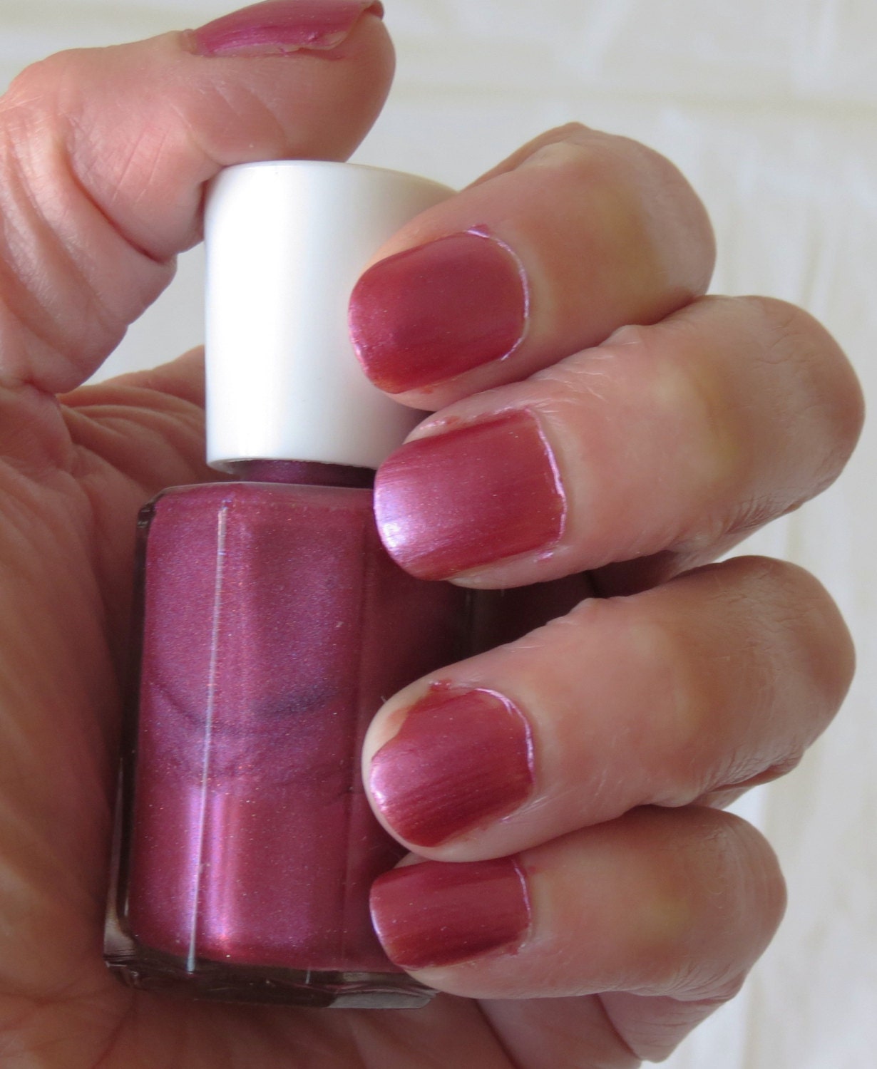 Red Plum Glitter Nail Polish