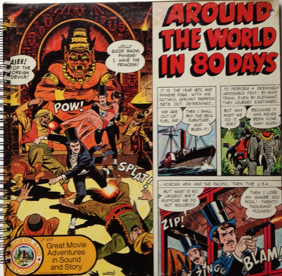 Around The World In 80 Days Recycled Record Book