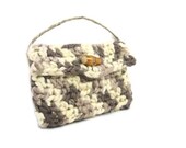 Earthy brown organic lavender sachet, refillable, hanging, Ready to Ship