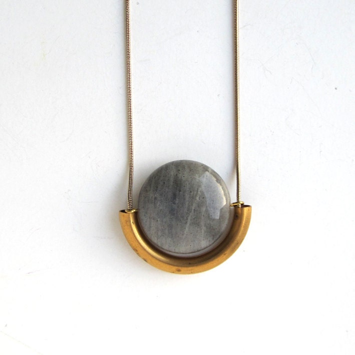 OUTLET -  labradorite stone necklace