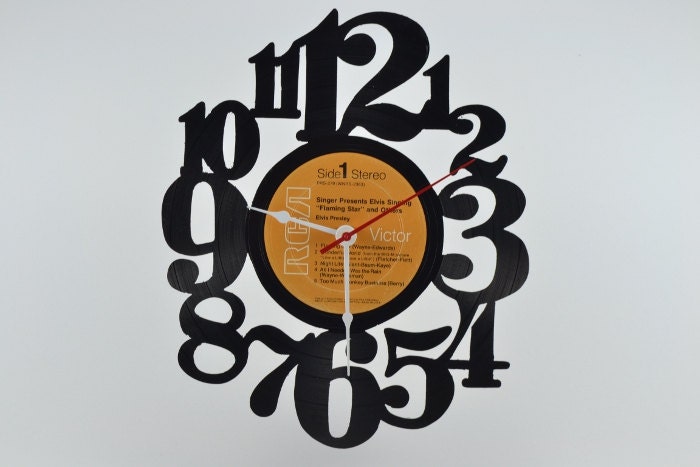 Retro Wall Clock vinyl record album (artist is Elvis Presley)