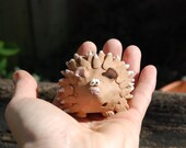 Hedgehog ocarina whistle brown with white tips IN STOCK