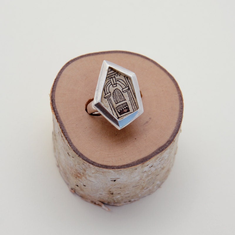 Sterling Silver Vasara Window Gem Ring