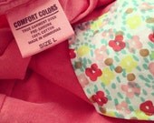 The Pocket Tee . Watercolor Flowers . Pigment Colors