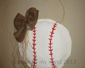 Baseball Burlap Door Hanger