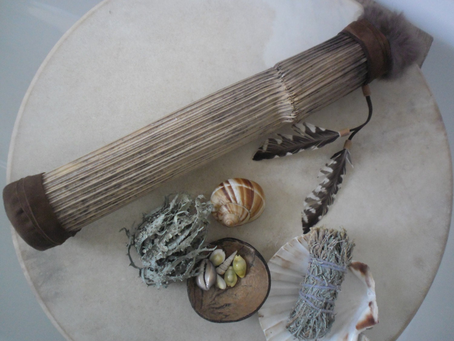 Large Shaman Rattle  -   healing shaman druid witch ritual magic wicca trance dance music pagan