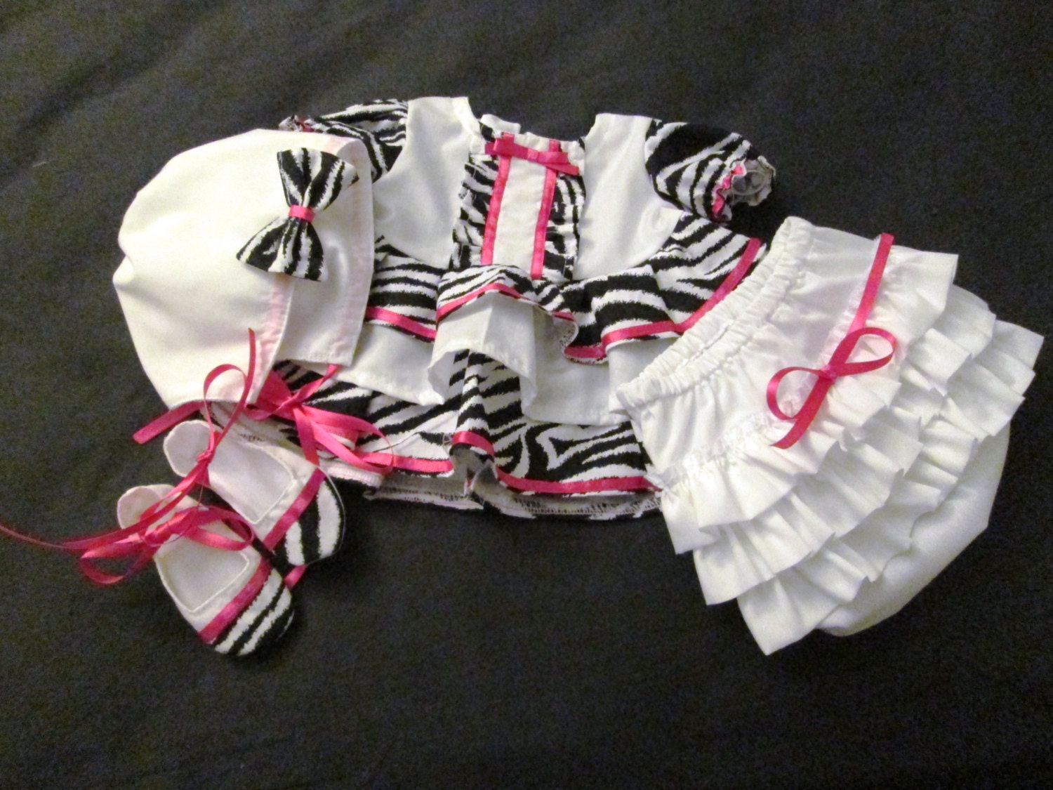 New baby girl Modern zebra print and pink