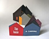 Limited Edition Artist Book - Artist House - Handbound Concertina Style with Silver Letterpress Text