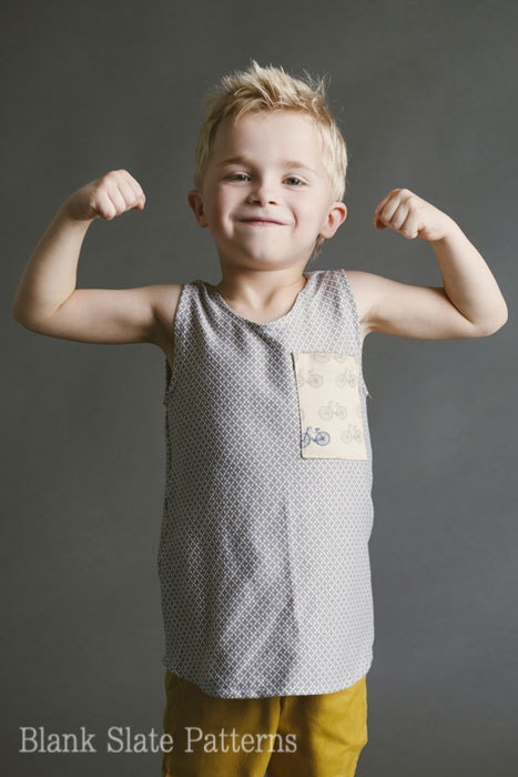 Blank Tank Top Sewing Pattern Boys Girls Toddler 18m 2T 3T 4T 5 6 7 8