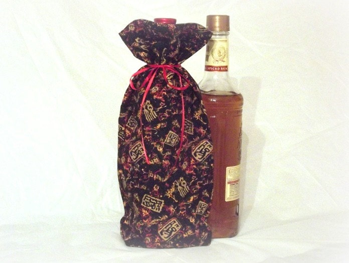Bottle Bag, Wine bottle gift bag, Gift Bag, liquor, alcohol, gift bag, re-usable gift bag, reversible