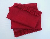 Red Burlap Table Runner  14" x 60" or Custom Size Available