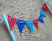 Chevron Paper Straw and Burlap Mini Bunting for Cakes Il_170x135
