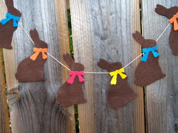 Chocolate Easter Bunny Garland Bunting Il_570xn