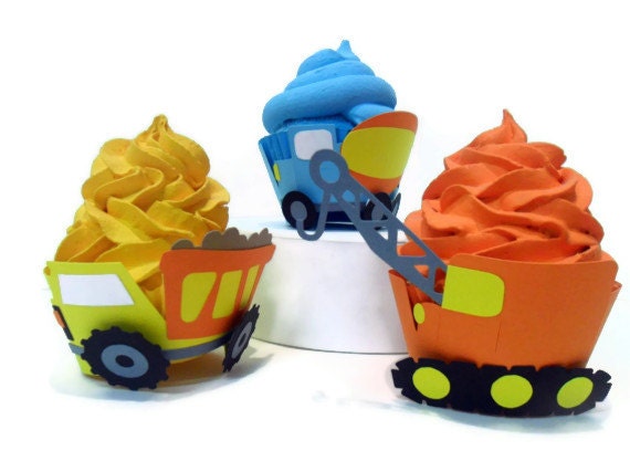 Construction Cupcake Wrappers - set of 12