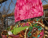 Wire Framed Lidded Clothespin Bag - Chocolate Swirl