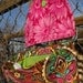 Wire Framed Lidded Clothespin Bag - Chocolate Swirl
