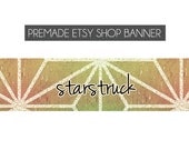premade etsy shop banner - geometric, textured, sunrise, gradient, warm tones, modern, simple