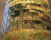 VACATION CLEARANCE - Coffee Filter Art - Green Lighting Hanging Ceiling Light