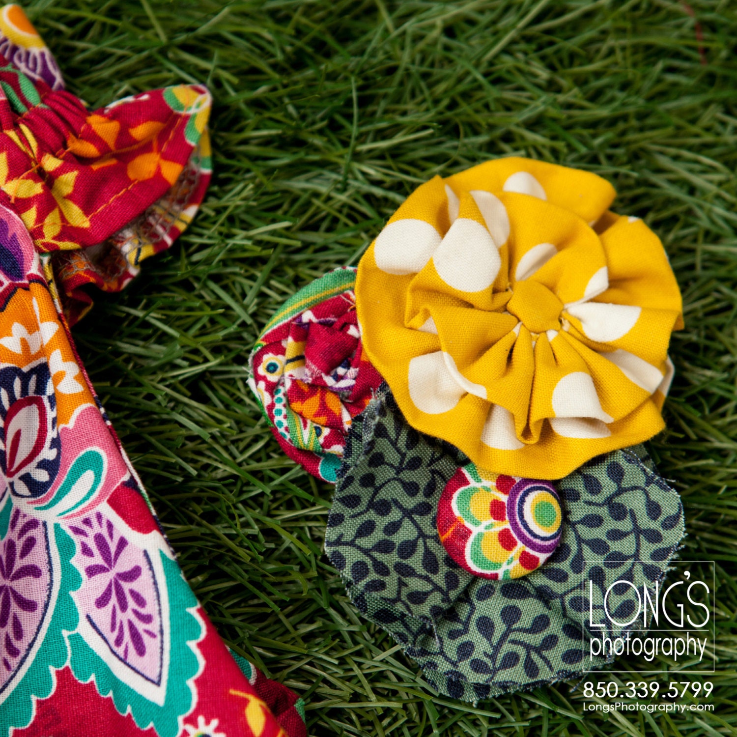Matching Hair Bows - Garden Party Collection