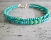 Turquoise/Mint Beaded Bracelets