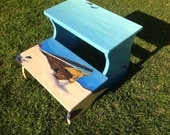 Hand painted shipwreck theme stepstool