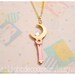 PRE ORDER Cosmic Crescent Moon Wand Sailor Moon Inspired Laser Cut Acrylic Necklace for Mahou Kei, Magical Girl Fashion