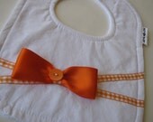 BABY BIB - Go Big Orange - Shower gift - Baby bib