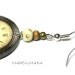 Clock Earrings Earth tones Brown Ecru Beige, Free Shipping, 2-sided Medium size 3cm Ø, gift for her under 20