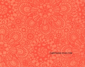 Honey Coral LAMINATED cotton coated (aka oilcloth) fabric yardage
